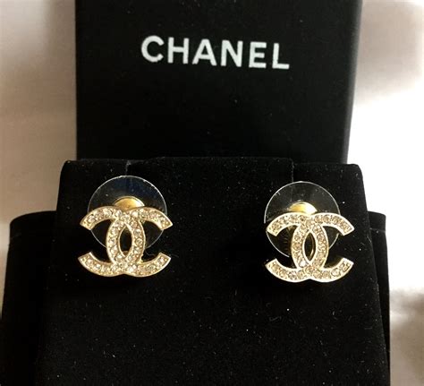 chanel stufs|authentic Chanel stud earrings.